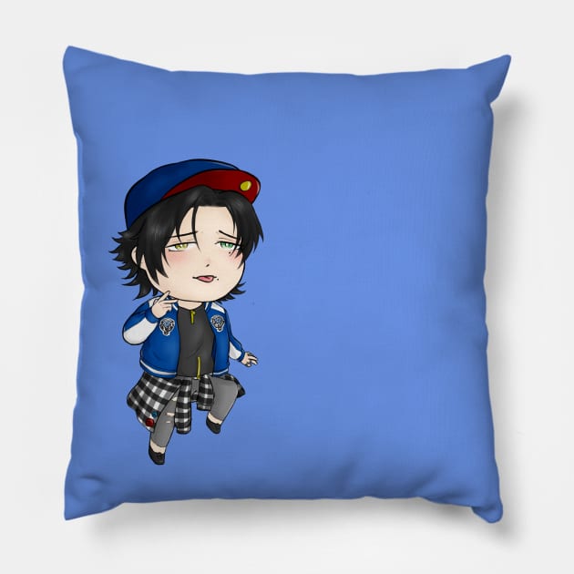 jiro from ikebukuro hypmic Pillow by annamustdie