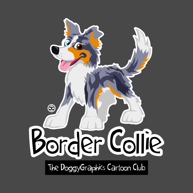 CartoonClub Border Collie - Merle Tricolor by DoggyGraphics