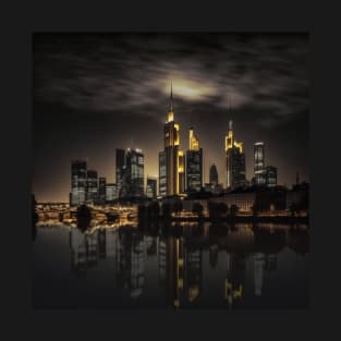 Frankfurt a.M. skyline by night Germany T-Shirt