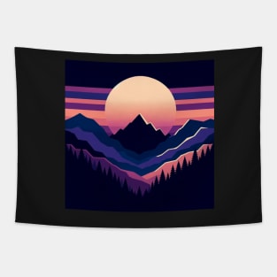 Twilight Serenity: Peaks under the Pastel Sky Tapestry