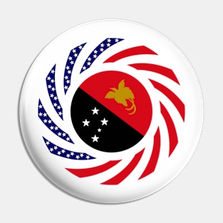 Papau New Guinean American Multinational Patriot Flag Series Pin