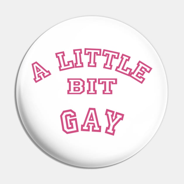 A Little Bit Gay Pin by Lewd Crude Never Rude