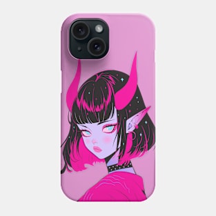 Pretty anime demon girl Phone Case