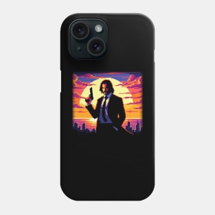 Pixel John Wick Sunset Ni Phone Case