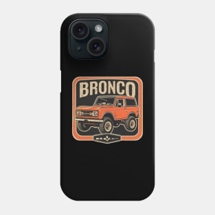 Retro 1987-1991 Ford Bronco w/Tires Phone Case