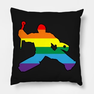 Field Hockey Goalie: Gay Pride Pillow