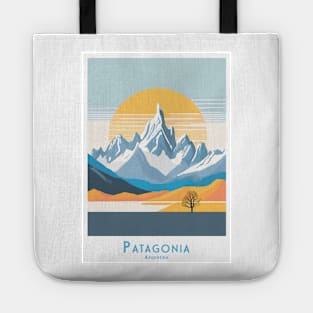 Vintage Minimal Serene Patagonia Sunrise Tote