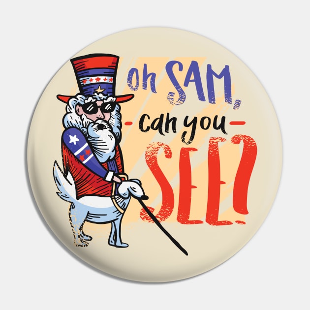 4th of July Uncle Sam Pin by BlaseCo