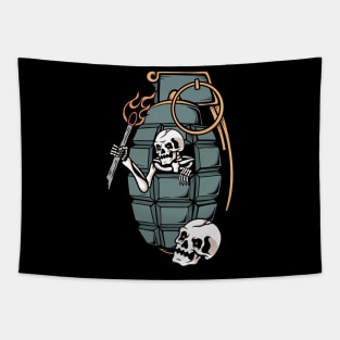 Bomb skull Tapestry