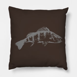 Perch grey design Pillow