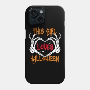 This Girl Loves Halloween Tree tee design birthday gift graphic Phone Case