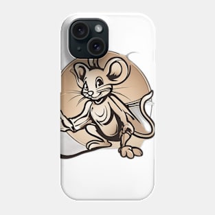 Mouse Bronze Shadow Silhouette Anime Style Collection No. 388 Phone Case