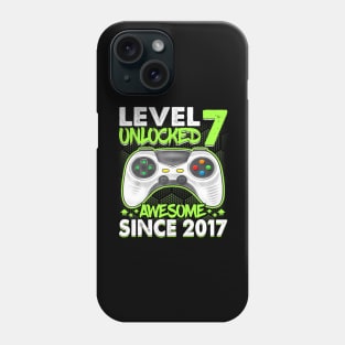 7 Year Old Video Awesome Since 2017 7th Birthday Phone Case