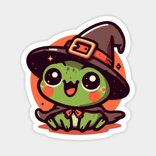 Kawaii witchy frog Magnet