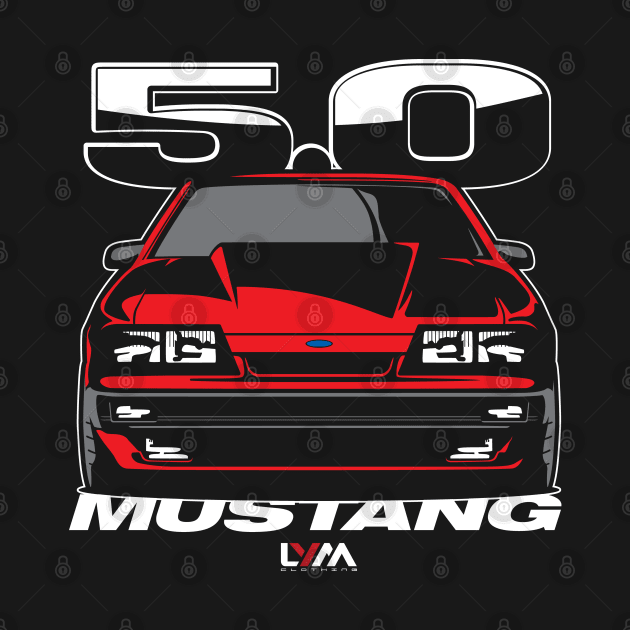 Foxbody 5.0 Ford Mustang 4 Eye Red by LYM Clothing