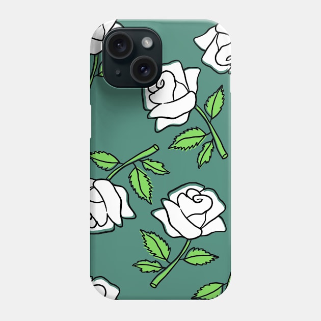 White Roses in Alexandrite Color Phone Case by aybe7elf