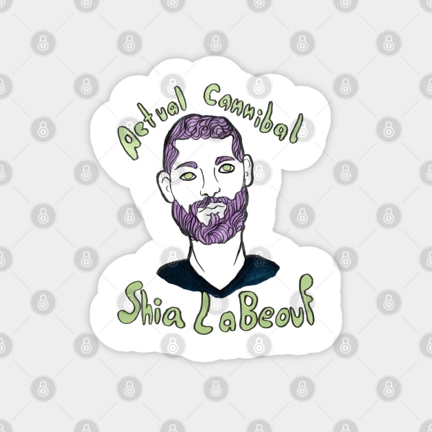 Actual Cannibal Shia LaBeouf Magnet by jazmynmoon