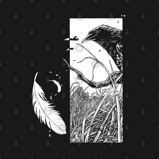 The field and the crow (Dark) by popcornpunk