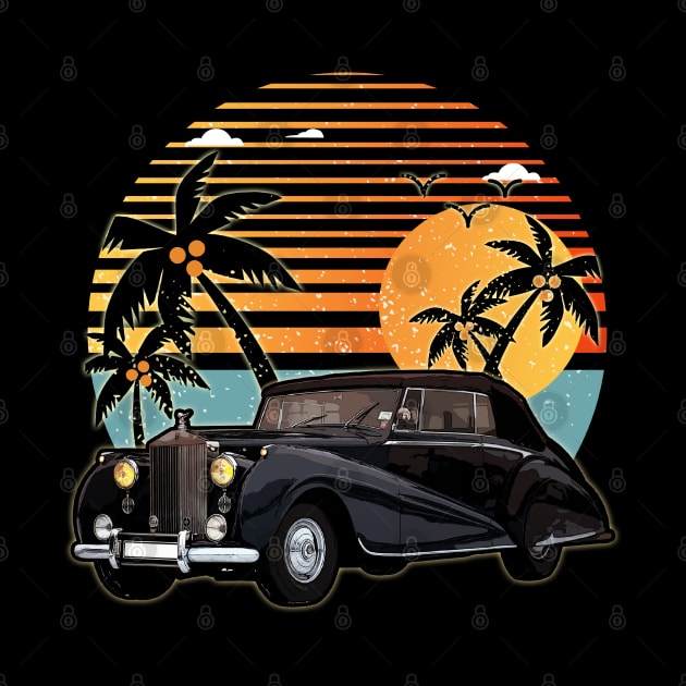 Rolls-Royce Silver Dawn Drophead 1949 car sunset by JocelynnBaxter