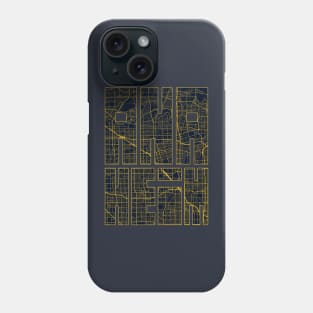 Anaheim, USA City Map Typography - Gold Art Deco Phone Case