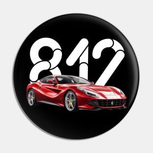 Ferrari 812 superfast victor art Pin