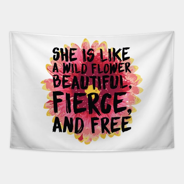 Fierce and Free Tapestry by JoannaMichelle