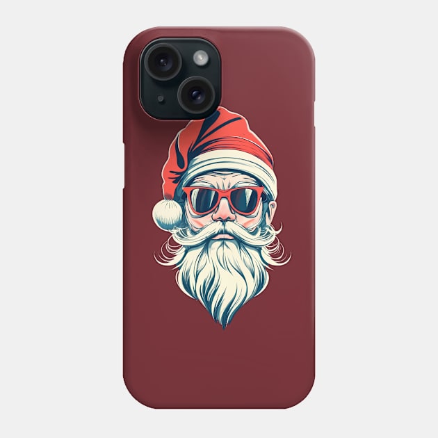 Santa Claus with glasses Phone Case by Aldrvnd