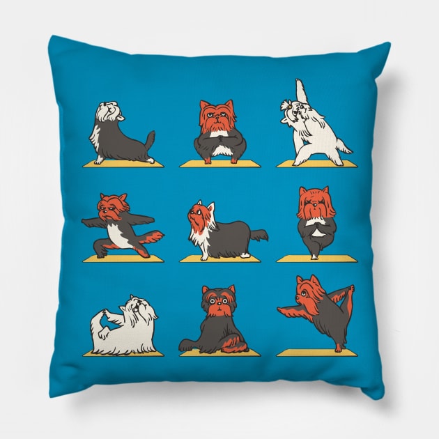 Yorkshire Terrier Yoga Pillow by huebucket