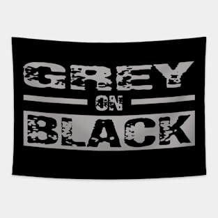 Grey on BLACK Tapestry