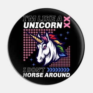 Tough Unicorn Art Pin