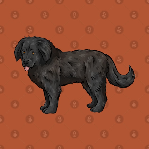 Cute Newfoundland Dog by Shirin Illustration