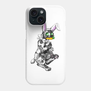 Bobtail BunnyCat: Salt & Pepper (White) Phone Case