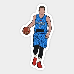 Luka Doncic Embrace The Crowd Sticker for Sale by RatTrapTees