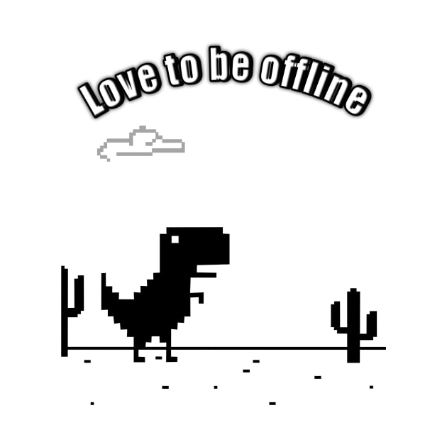 Offline T-rex T-shirt design by Vectraphix