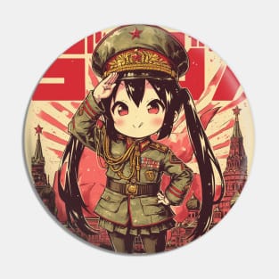 chibi azusa soldier Pin