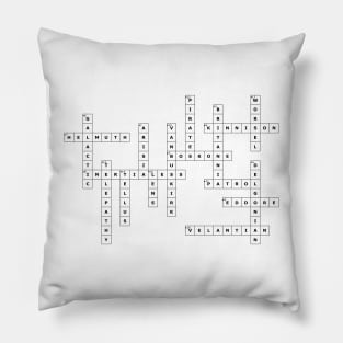 (1950GP) Crossword pattern with words from a famous 1950 science fiction book. Pillow