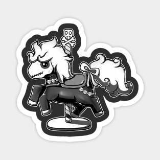 Cute Sugar Skull Horse on a Carousel Magnet