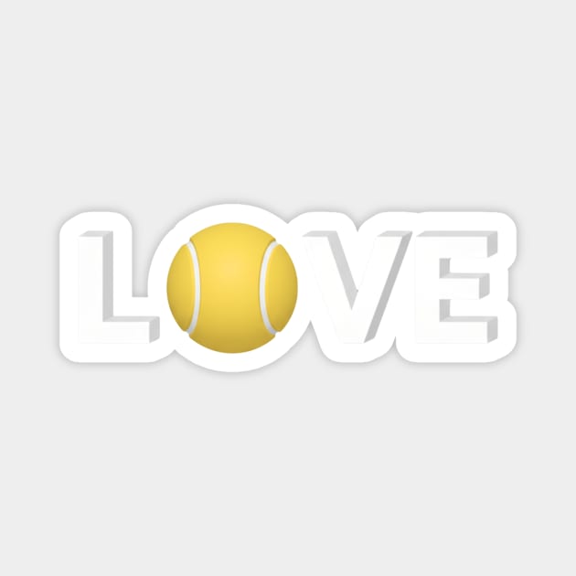 Tennis Love Fun Courtside Design for Enthusiasts Magnet by Art2Wear