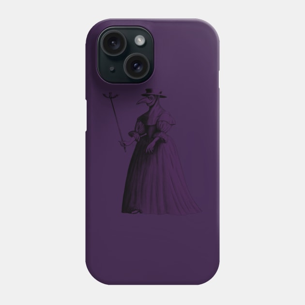 Lady Plague Doctor (purple) Phone Case by AlexTal