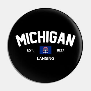 Michigan Collegiate Preppy Pin