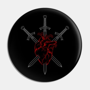 Three of Swords color Pin