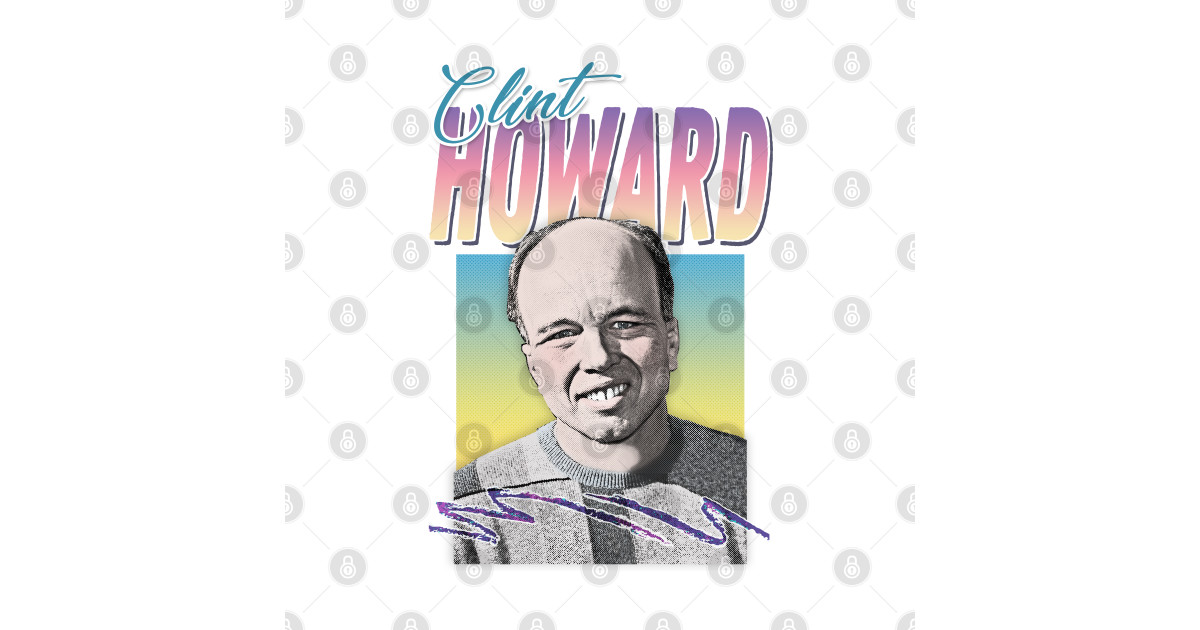 Clint Howard Fanart // Aesthetic Retro Faded Design - Clint Howard - T