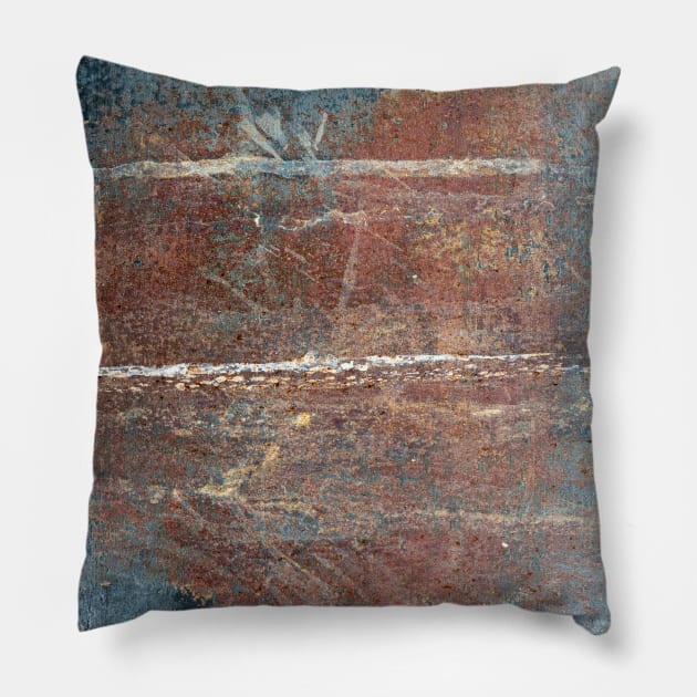 Weathered old rusty texture Pillow by textural