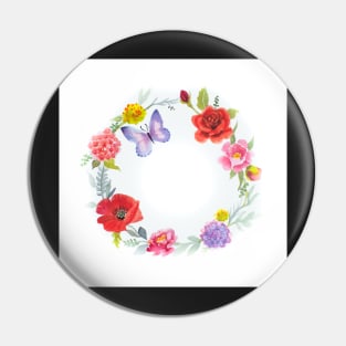 Floral Circle Pin