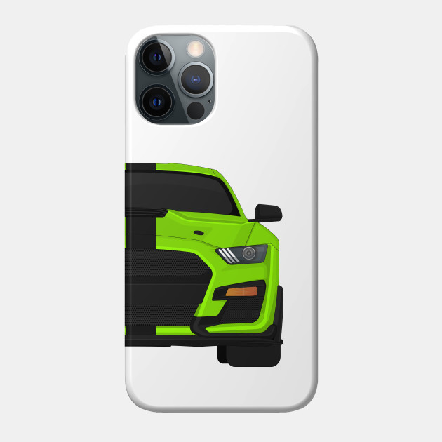 Shelby GT500 2020 Grabber-Lime + Black Stripes - Mustang Shelby Gt500 - Phone Case