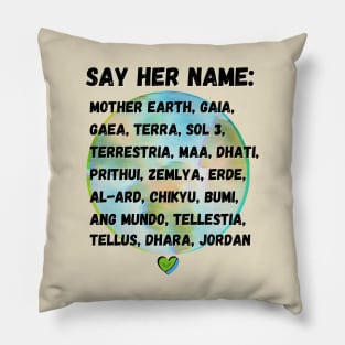 Say her name: Mother Earth, Gaia, Terra.... Pillow