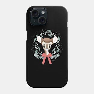 Bambi Christmas Wreath Phone Case