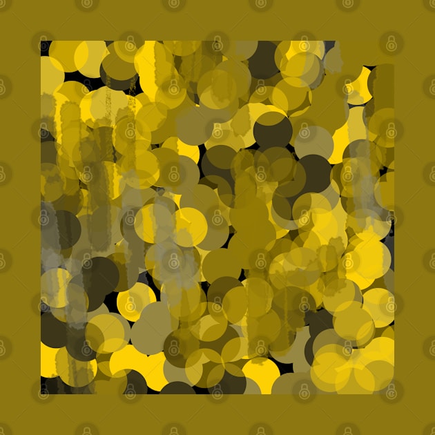 Yellow Bubbles abstract art by jen28