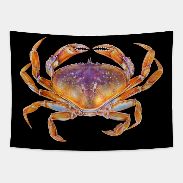 Dungeness crab Tapestry by Tim Jeffs Art