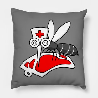 Mosquito Nurse Doctor Blood Donation Campaign Pillow